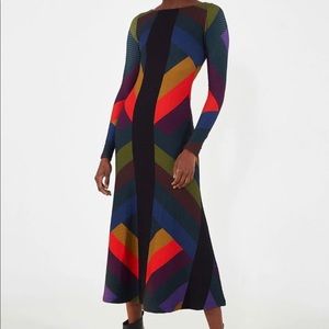 Beautiful FARM RIO Multicolor Midi Dress Sz S NWT